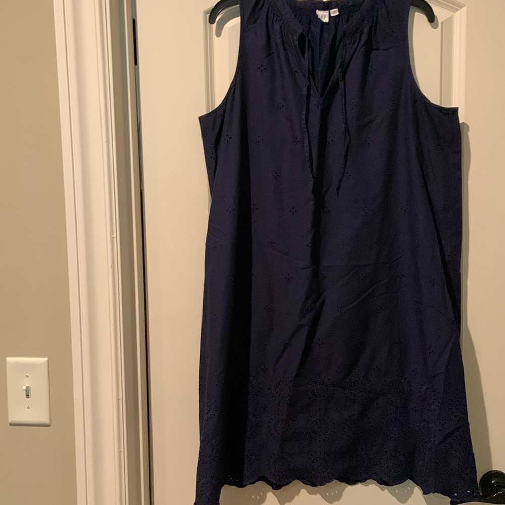 Gap blue knee length sleeveless dress. Women’s XL